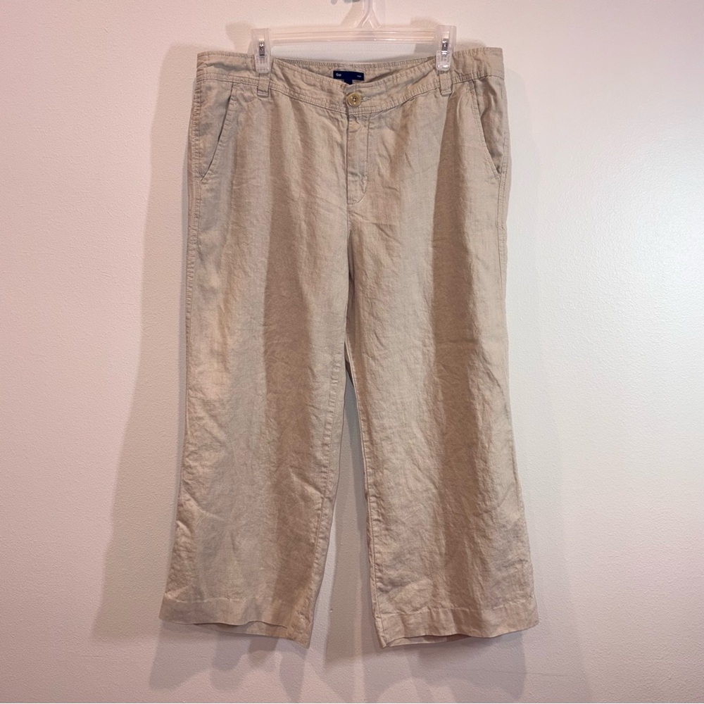 GAP Women’s Tan Linen Pants Size 14